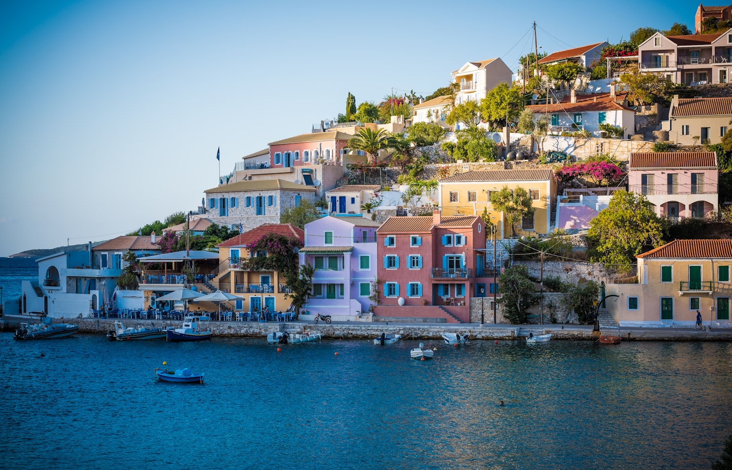 A Mediterranean coastal village